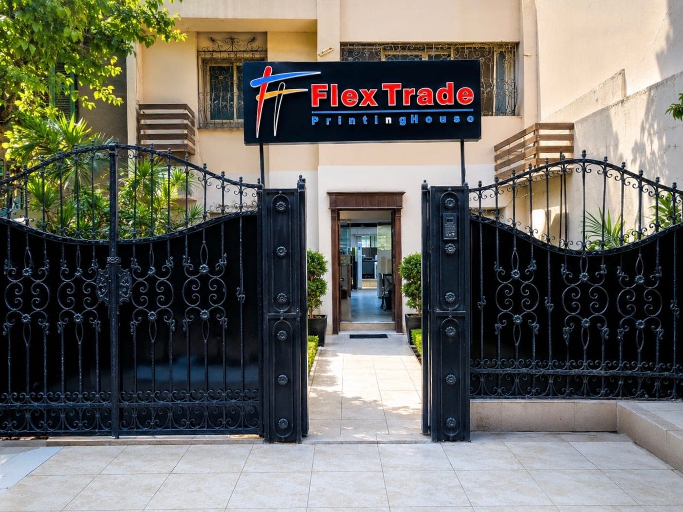 The Flex Trade Printing House premises in Gesr Al-Suez, Cairo